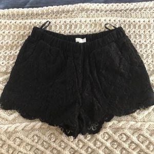 Mine Black Lace Shorts